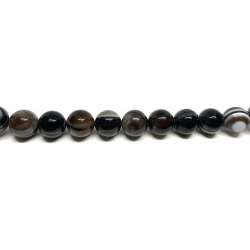 Ágata Negra - Marrón Veteada 16mm