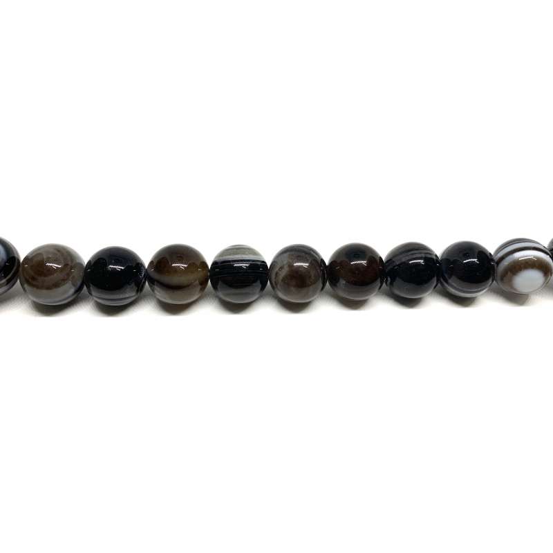 Ágata Negra - Marrón Veteada 16mm