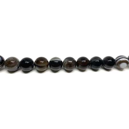 Ágata Negra - Marrón Veteada 16mm