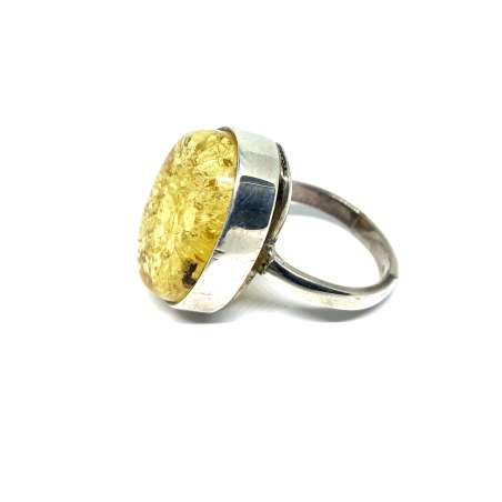Anillo de Ámbar y Plata de Ley 925