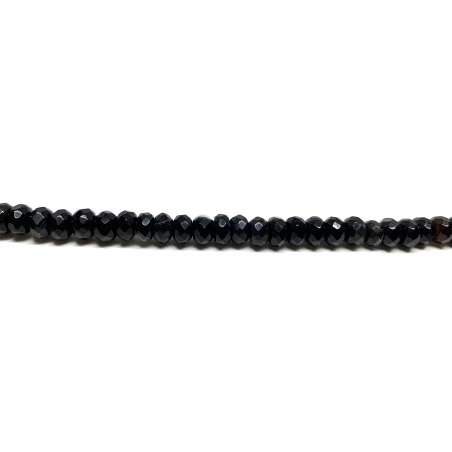 Ágata Negra Veteada Rondel 8x5mm facetada