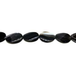 Ágata Negra Veteada Oval "S" 30x40mm