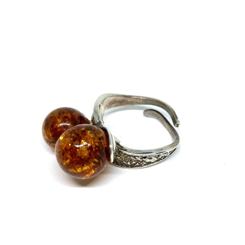 Anillo de Ámbar y Plata de Ley 925