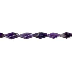 Amatista rombo "S" 14x30mm