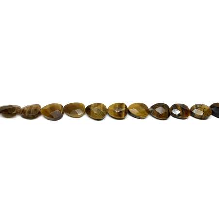 Ojo de Tigre lágrima 10x14mm facetada