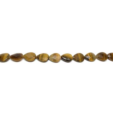 Ojo de Tigre lágrima 14x18mm facetada