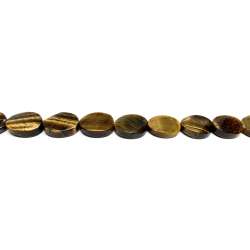 Ojo de Tigre oval "S" lados planos 13x18mm