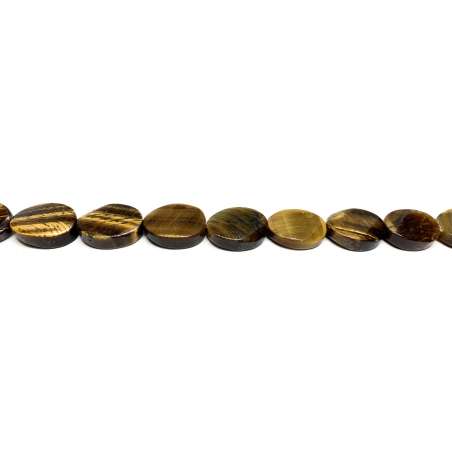 Ojo de Tigre oval "S" lados planos 13x18mm