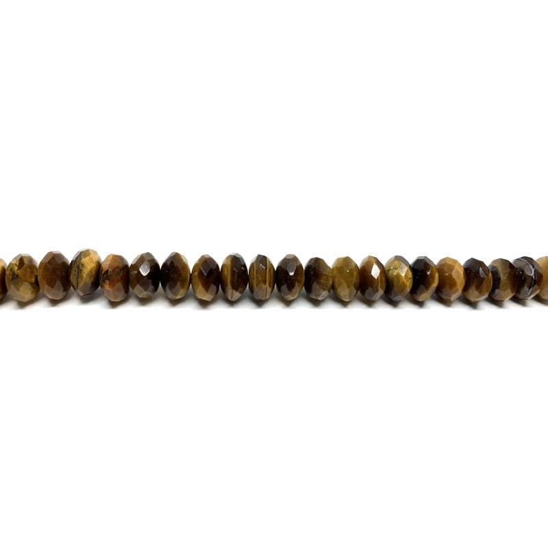 Ojo de Tigre rondel 8x5mm facetado