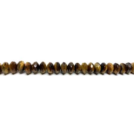 Ojo de Tigre rondel 10x6mm facetado