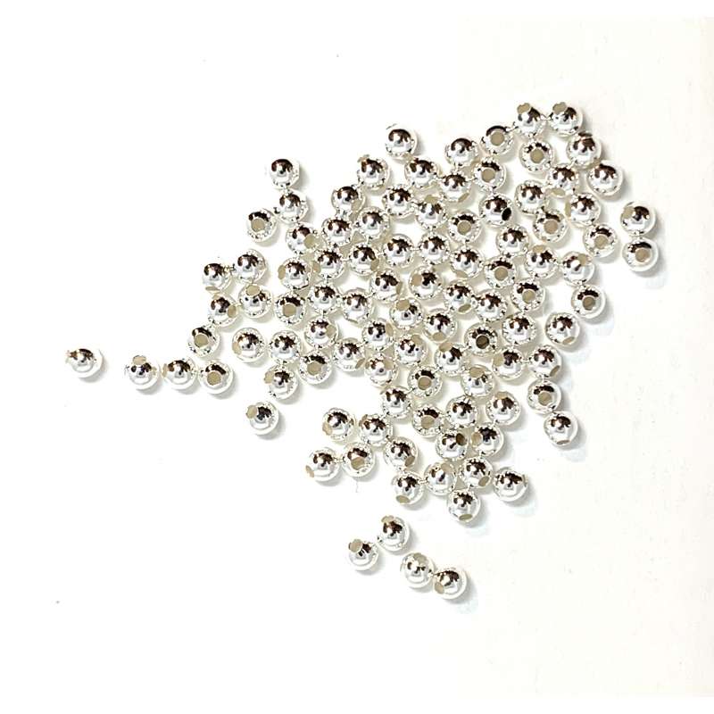 Bolas lisas de Plata de Ley 2,5mm