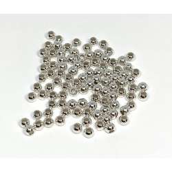 Bolas lisas de Plata de Ley de 3mm