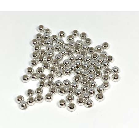 Bolas lisas de Plata de Ley de 3mm