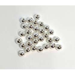 Bolas lisas de Plata de Ley de 4mm