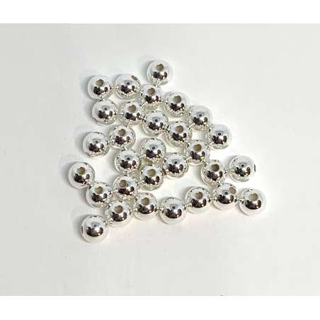 Bolas lisas de Plata de Ley de 4mm
