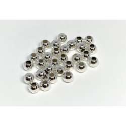Bolas lisas de Plata de Ley de 4mm (Agujero grande)