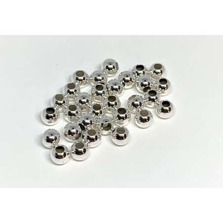 Bolas lisas de Plata de Ley de 4mm (Agujero grande)
