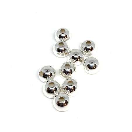 Bolas lisas de Plata de Ley de 8mm