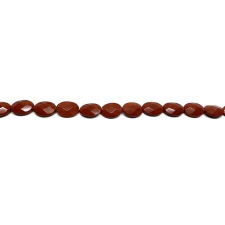 Jaspe Rojo oval 10x14mm facetado