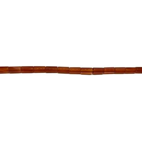 Cornalina tubo lados 6x12mm