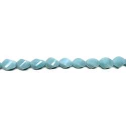 Amazonita oliva "S" 10x15mm facetada
