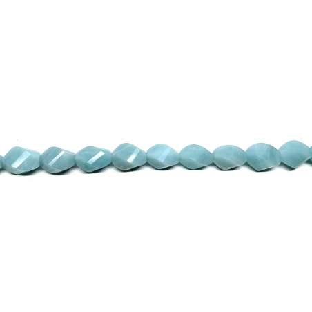 Amazonita oliva "S" 10x15mm facetada