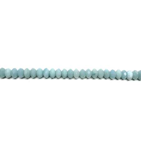 Amazonita rondel 10x6mm facetada